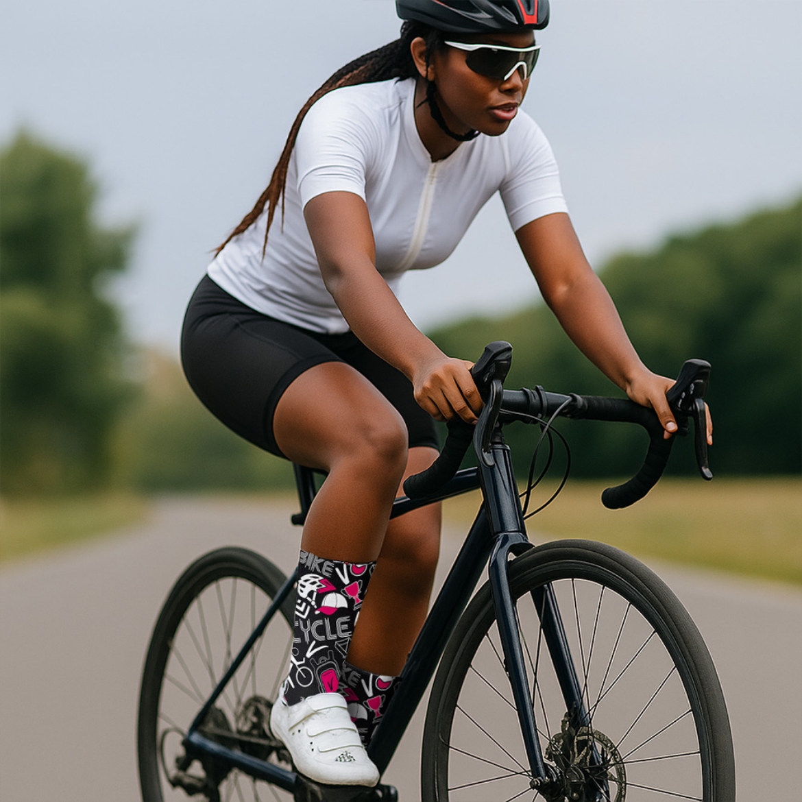 printed-cycle-socks-black